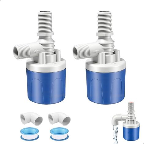 Robinet Flotteur Automatique, Vanne 1/2" Régulation de Niveau d'eau, Flotteur Piscine de Entrée d'eau, Accessoire Contrôleur pour Arrosage Bassin Agricole Aquarium Abreuvoir (1/5)