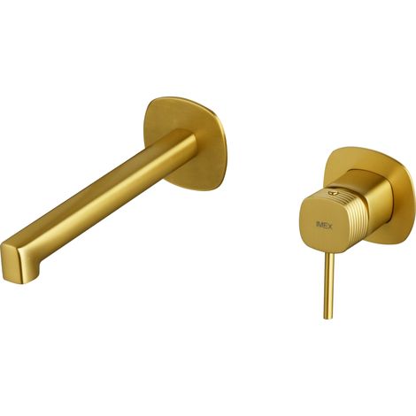 Miscelatore lavabo incasso Firenze finitura oro spazzolato [ IMEX® ]