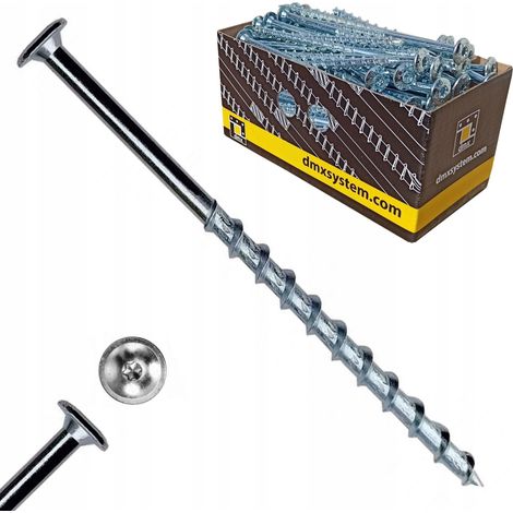 Vis Pour Béton Cellulaire Domax, 8 x 120 mm, Tête Disque, Pour Siporex, Boîte 50 Pièces (1/5)