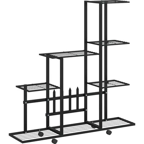 Maison Exclusive - Blumenständer auf Rollen 94,5x25x92,5 cm Schwa