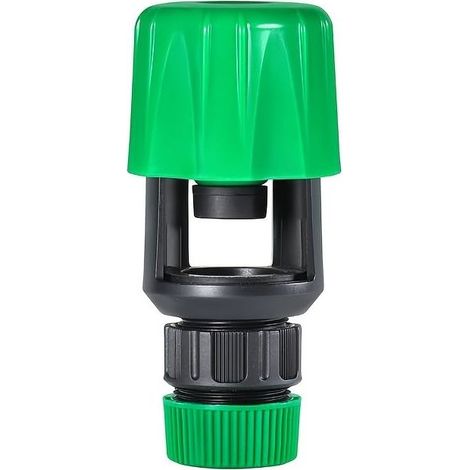 Adaptateur de robinet pour tuyau d'arrosage — Outil en plastique durable et multifonctionnel (Vert) — Compatible avec les robinets jusqu'à 30 mm de diamètre (1/4)