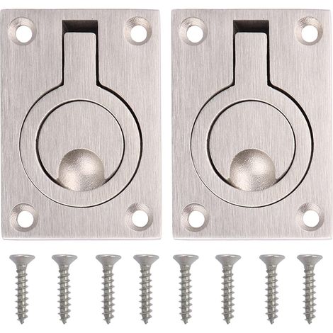Anneau affleurant Poignée de traction 2PCS Poignée de levage affleurante Anneau de levage affleurant en acier inoxydable (1/4)