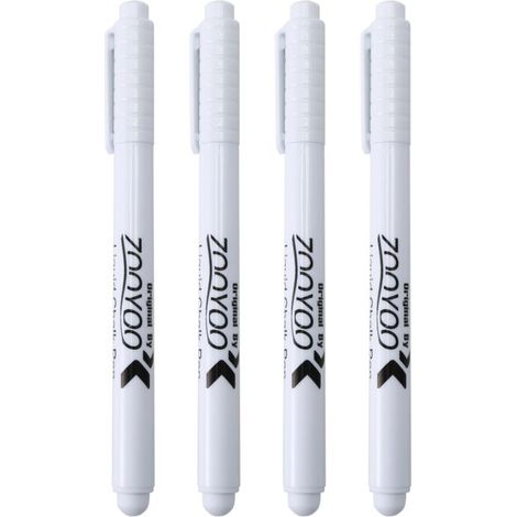 Rotuladores de tiza líquida de 4 piezas para pizarra blanca, ventanas, cristales, blanco y negro. (1/4)