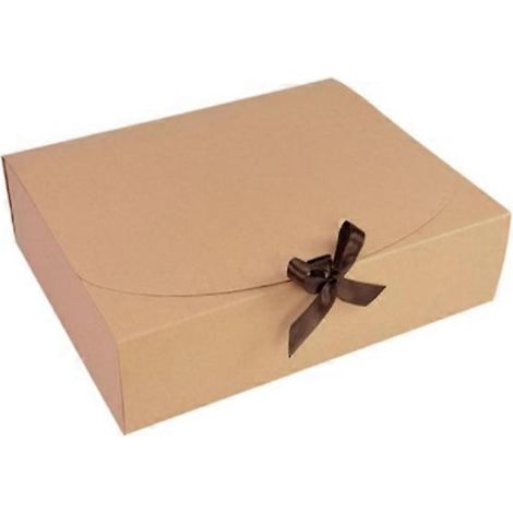 Pappschachteln mit Klappdeckel und Schleife, ideal zum Verpacken von Süßigkeiten, Keksen und Kuchen – mittlere Größe, Primärfarbe.