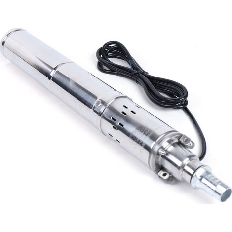 DC 24V 1" Solar Tiefbrunnenpumpe Tauchpumpe Bürstenloser Wasserpumpe Unterwasser-Tiefbrunnenwasserpumpe Edelstahl 65m 2m³/h (1/5)