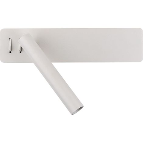 Nordic style white wall lamp, LED reading lamp for bedroom, rotating wall lamp for living room/office (1/4)