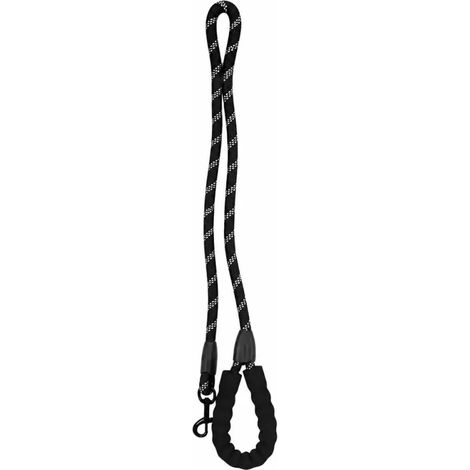 Laisse pour chien en nylon réfléchissante noire - 120 cm (1/3)
