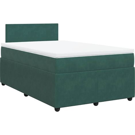 Boxspringbett mit Matratze Dunkelgrün 120x190 cm Samt vidaXL