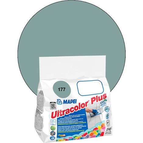 Mapei – Joint de carrelage ULTRACOLOR PLUS 2 Kg – Résistant à la moisissure BioBlock – Hydrofuge DropEffect – Pour joints jusqu'à 20 mm