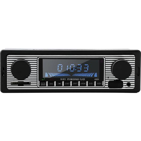 Autoradio MP3 classique avec Bluetooth, comprenant USB, carte SD, AUX et radio FM unité principale de voiture (12V). (1/5)