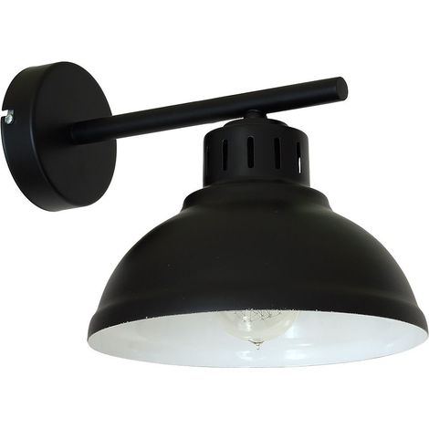 Wandlampe Metall E27 Schwarz Wandleuchte