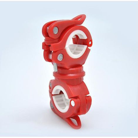 Lot de 2 lampes de poche pour vélo, support pour lampe de poche pour vélo, support pour lampe de poche pour vélo, rouge (1/5)