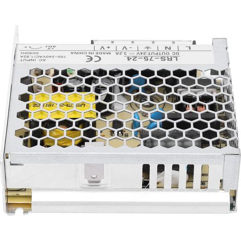 Alimentation LED 75W transformateur 24V pour bande lumineuse LRS-75-24