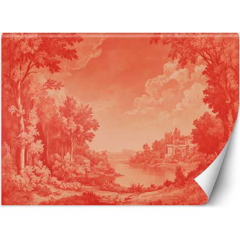 Fototapete Rot Landschaft Natur 100x70 cm