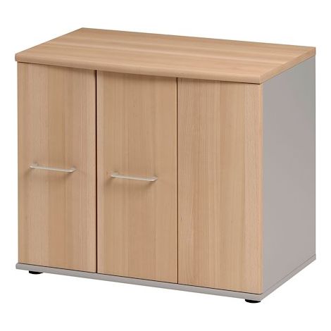 Armoire base Jazz H 71 cm 1 porte battante 2 portes pliantes hêtre ambré
