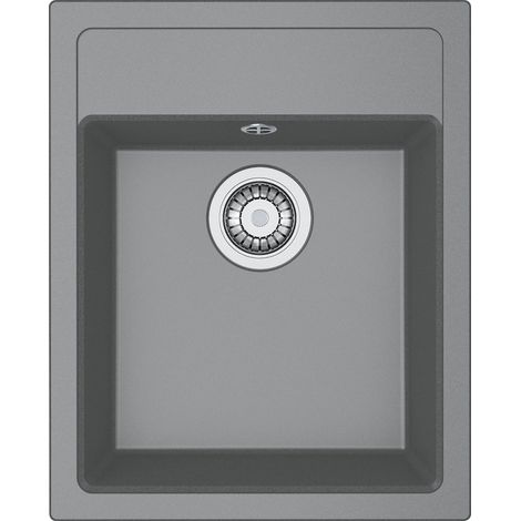 Cuve Sirius 2 Tectonite SID610-43 - Urban Grey - 430 x 530 x 200 mm - sous-meuble 45 cm - vidage manuel - Franke (1/3)