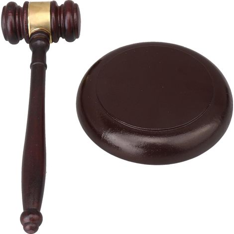 Marteau en bois dur, bloc sonore, cadeau pour avocat, juge, salle de vente aux enchères (1/2)