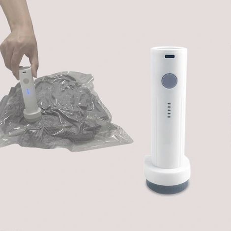 Pompa a vuoto elettrica per sacchetti per la conservazione, aspirazione 60 kPa, compressore portatile ricaricabile per viaggi e conservazione domestica (1/5)