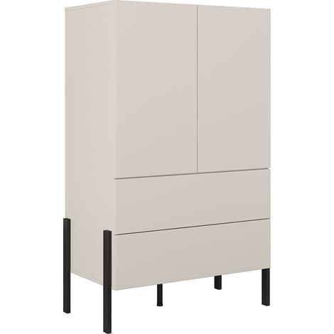 Armadio 2 ante 2 cassetti Bérénice cachemire 150cm