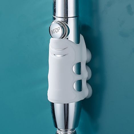 Shower Head - Adjustable Swivel Handheld Rain Shower - Suction Mount - Silicone Nozzle - 7.5 x 4 x 3 cm - 1 Unit (1/3)