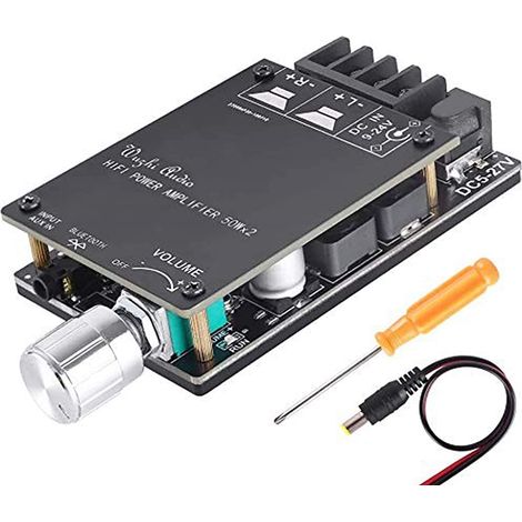 Tinor – Modulo amplificatore Bluetooth 2x50W – Tensione DC 5V-27V – Distorsione  0,1% – Frequenza di modulazione fino a 1,2 MHz – Compatibile con altoparlanti da 30W a 200W (1/5)