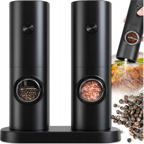 Set di macina sale e pepe elettrico (set da 2 pezzi) automatico a batteria (1/5)