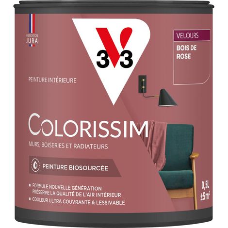Peinture murale intérieure Colorissim® V33 Bois de rose Velours 0,5L