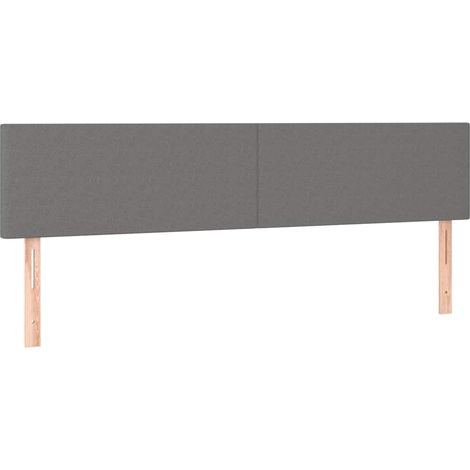 Maison Exclusive - Cabeceros tela gris oscuro 180x5x78/88 cm (1/5)