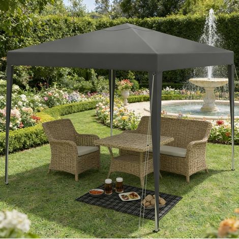 Pabellón jardín plegable 3x3 m ajustable OKMYHOME (1/5)