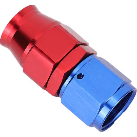AN10 Raccord adaptateur embout durite huile alliage aluminium rouge bleu pour durite carburant PTFE 0° (1/5)