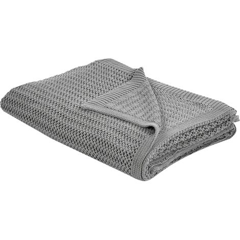 Tagesdecke ILEN Baumwolle 150 x 200 cm Grau