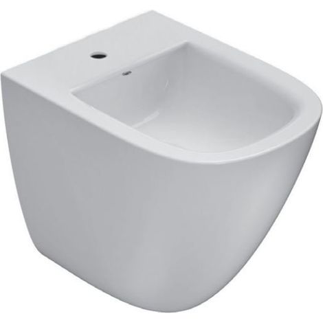 Bidet sur pied en céramique 51x37 cm Globo Stockholm LA010BI  Blanc - Céramique (1/4)