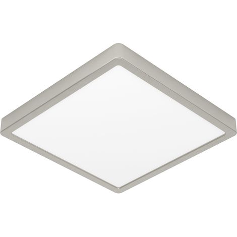 Lumière de plafond IP44 Fueva 6-Z Carré - Acier inoxydable - 29,5x29,5 cm - 901384