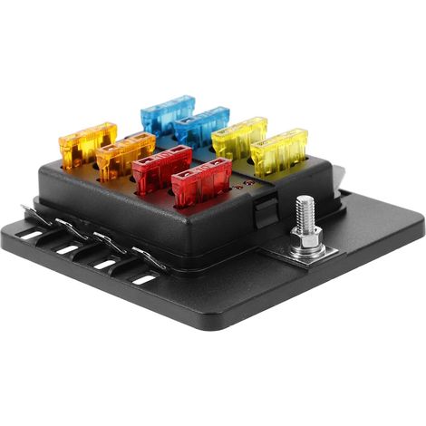 Boîte à Fusibles Automobile 8 Voies et Couvercle de Protection (1/5)