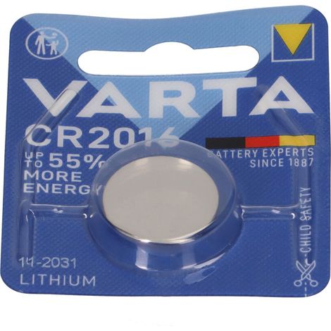 100x VARTA CR2016 Lithium-Knopfzelle 3V 100 Stück 1er Blister (1/5)