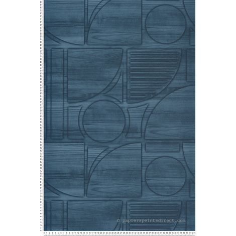 Papier peint Trompe l'oeil Bleu Reality 4 Lutèce