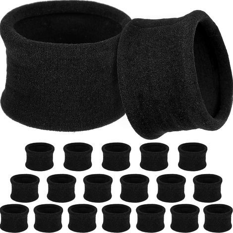 20 Pices (noir) Lastiques Cheveux Grands En Coton Stretch Porte-queue De Cheval En Corde Bandeaux De Cheveux Bandeaux Accessoires Pour Pais Lour (1/5)