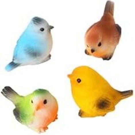 Bardusch - 4 pièces Oiseaux en Résine Oiseaux Animaux Figurine Décoration Artificiels Oiseau Statues pour Jardin Pelouse Jardin Cour Ornements