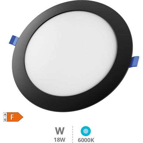 Belur 18W 6500K runder LED-Einbaustrahler schwarz