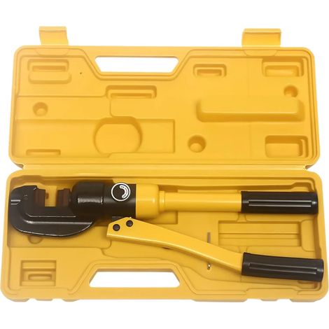 Coupe-barre hydraulique, capacité de 12 tonnes, design portable, Jaune (1/2)