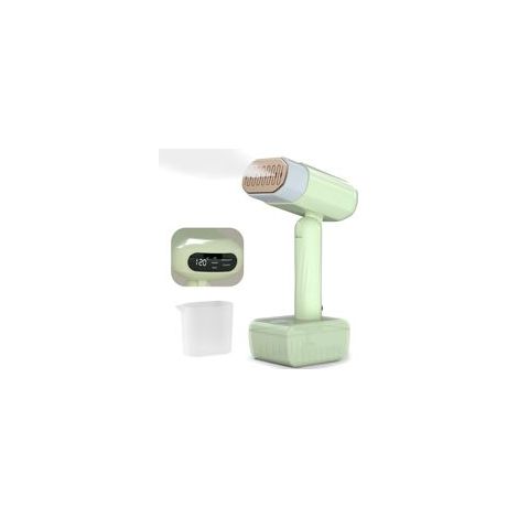Ferro da stiro a vapore portatile 2 in 1 con 5 impostazioni di temperatura regolabili e display a LED, ideale per casa, ufficio e viaggi. - Crezuo