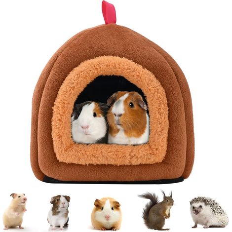 Guinea Pig Bed,Small Cotton Pet Nest Windproof Guinea Pig House Cage Guinea Pig Cave for Hamsters Chinchillas Ferrets Rabbit Mini Hedgehog (1/5)