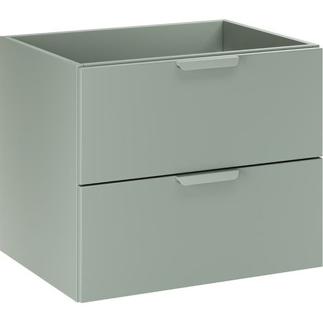 Waschtischunterschrank 60cm Oria mit 2 Schubladen, Grün