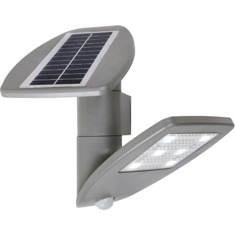 Lutec Zeta Lampada da Esterno LED Pannello Solare Integrato 2.4 W, Grigio, 23.1 x 13 cm [Classe di efficienza energetica A+] (1/4)