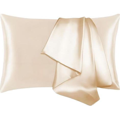 Silk pillow - zipper design, gentle on skin and hair Soft and breathable twill fabric Anti-aging hairpiece (1/5)