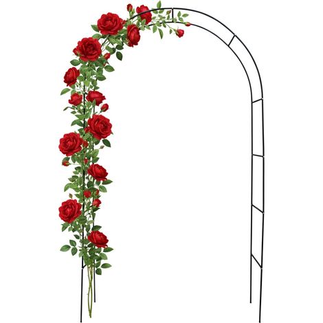 Arco de jardín metálico ajustable para plantas trepadoras