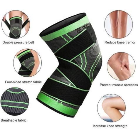 Genouillère,Protège Genou,Gaine Genou,Equipement de Sport de Plein Air Confortable,Etanche à l'humidité,Respirant et Unisexe 2pcs,M (1/4)
