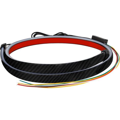 Feu arrière de feu stop de queue de becquet de coffre de toit arrière, longueur 120 cm Bande de feu de frein arrière de voiture à LED, bande de feu arrière flexible à montage élevé (1/5)