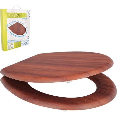 ORYX tapa wc  madera nogal , Asiento wc.- Acabado en madera.- Color madera nogal.- Compatible con la mayoría WC.- Articulo conocido como: asiento w.c. asien (1/5)