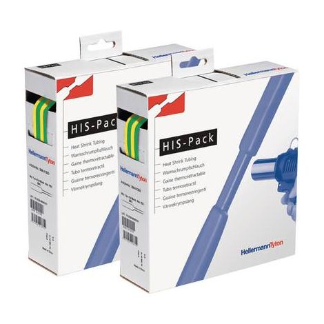 Hellermann tyton thermorÉtractable 2:1 mb 6,4/3,2 gnye 5 mÈtres jaune-vert 300-30647 (1/2)